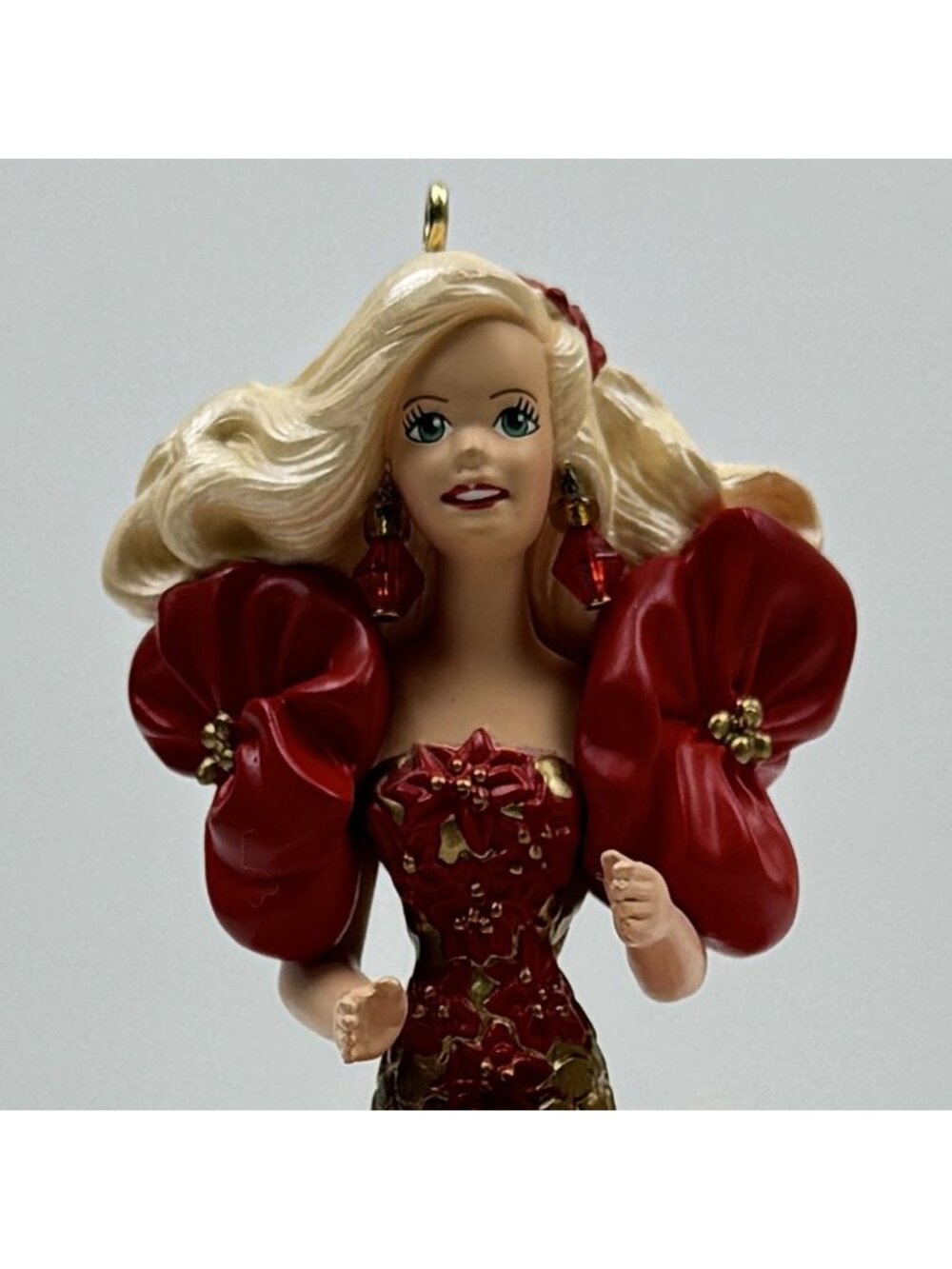 Vintage 1993 Holiday Barbie Hallmark Keepsake Ornament Series First Edition Red